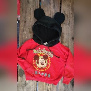 VTG DISNEY JOG TOGS SZ 3T VGUC RED BLACK MICKEY MOUSE sports league sweatshirt